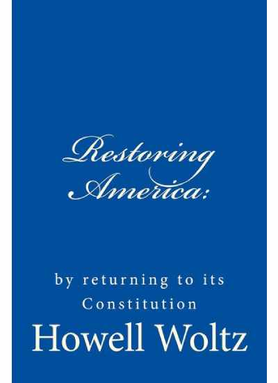 Book cover titled "Restoring America"